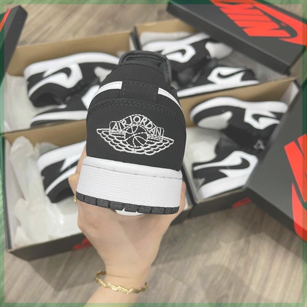 Giày 𝐉𝐨𝐫𝐝𝐚𝐧 1 low Panda màu đen trắng nam nữ ahri sneaker, Giày sneaker JD 1 Panda cổ thấp bản đẹp 2022