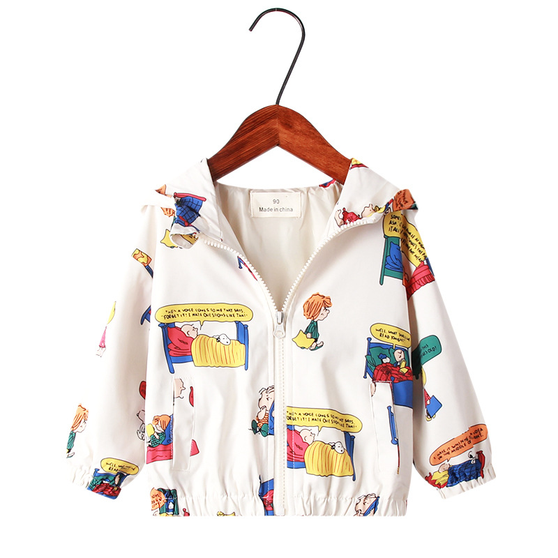 Áo khoác hoodie khóa kéo in họa tiết động vật hoạt hình đáng yêu xinh xắn dành cho bé gái