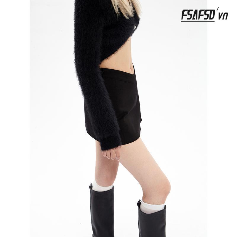 Đầm Ôm Cổ Chữ V Xẻ Tà Hở Eo Thời Trang Mỹ Cổ Điển Cho Nữ