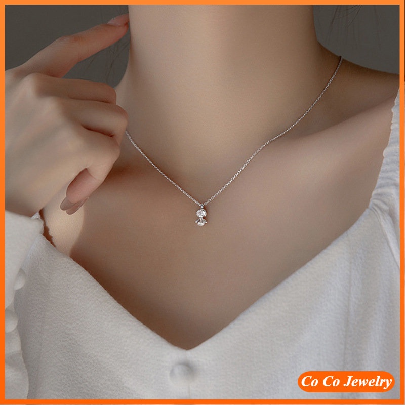 Vòng cổ Mặt Đá Zircon Thiên Thần Thời Trang Hàn Quốc Cho Nữ Cocojewelory
