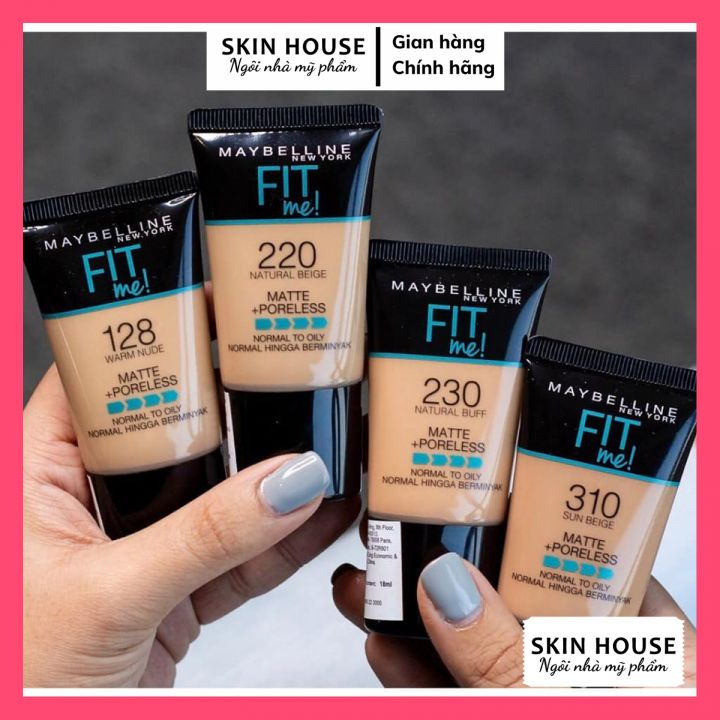 Kem Nền Maybelline Fit Me - Kem Nền Mịn Nhẹ Kiềm Dầu Fit Me Maybelline New York Matte Poreless Foundation Tuýp 18ml