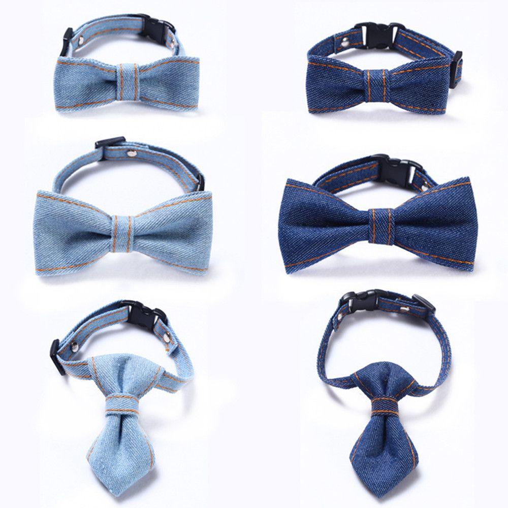Vòng Cổ Denim HìNh Nơ Xinh XắN Cho Thú Cưng