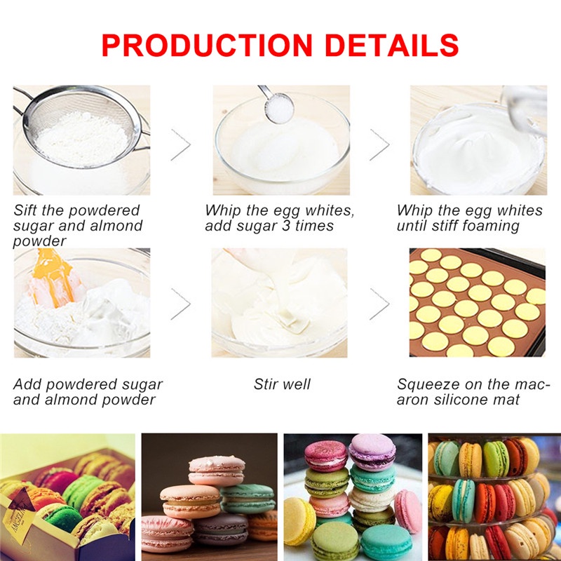 Khuôn Silicone 30/48 lỗ làm bánh Macaron