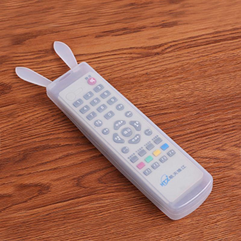 Bộ 2 vỏ túi bọc điều khiển tivi remote điều hòa máy lạnh tv silicon tai thỏ chống bụi