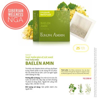 Trà Hô Hấp BAELEN AMIN - Siberian Wellness - Xuất Xứ NGA