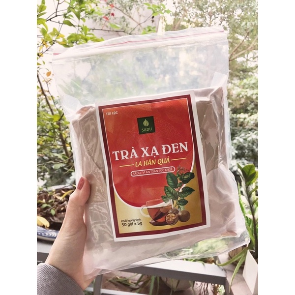 Combo 2 bịch trà túi lọc xạ đen la hán quả sadu mát gan-giải độc gan-thanh lọc cơ thể