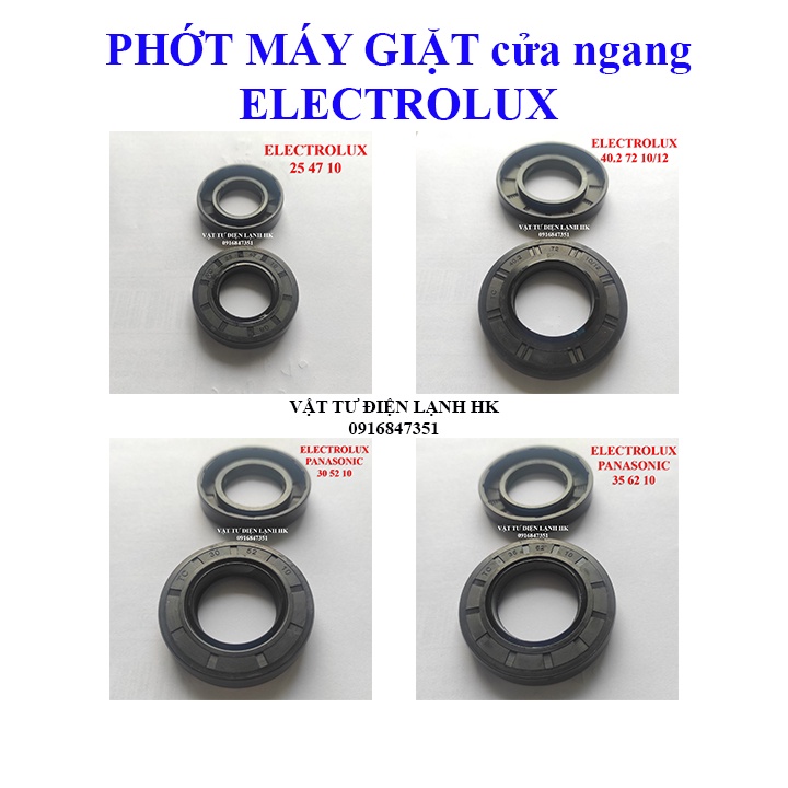 Phớt máy giặt cửa ngang AQUA LG ELECTROLUX PANASONIC MIDEA SAMSUNG SANYO Phot bi mg cửa trước ELEC PANA Media Sámung pân