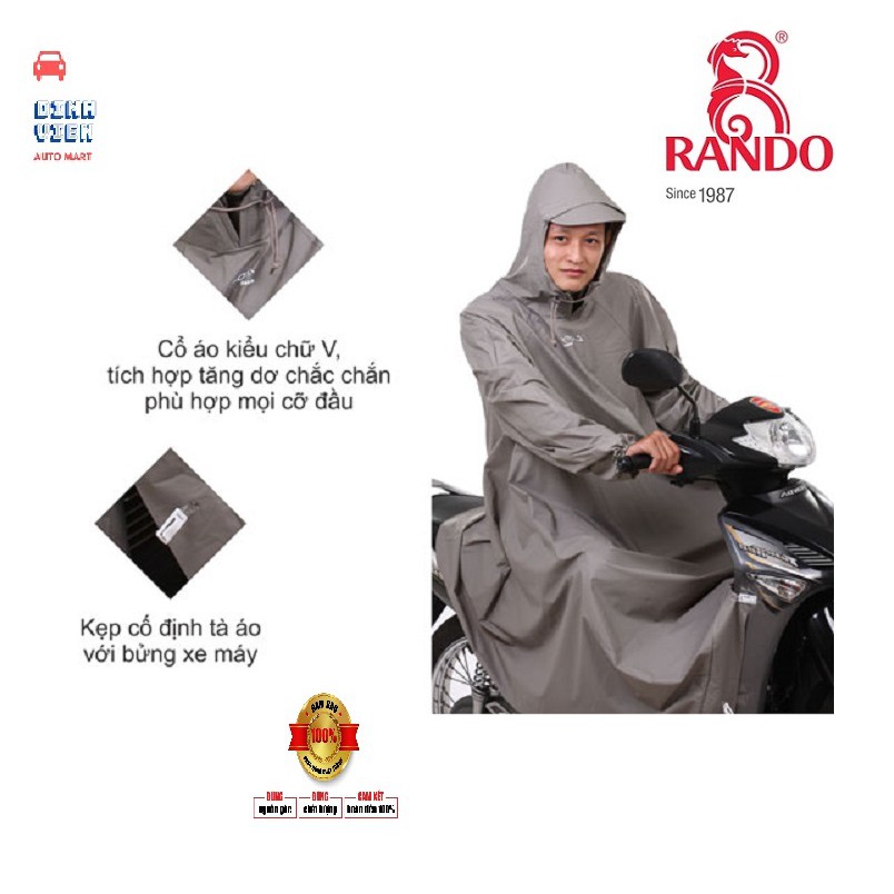 [ Tiện ích] Áo mưa Rando Poncho Cosy “Không ướt ống quần” với thiết kế thông minh giúp bạn không bị ướt ống quần