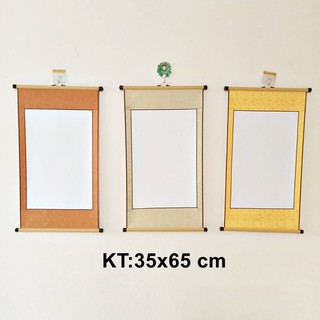 Giấy xuyến bo lụa thư pháp 35x65cm