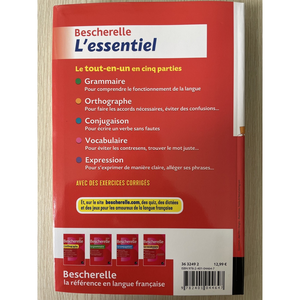 Sách - Pháp: Bescherelle: L'essentiel: Tout-en-un sur la langue française