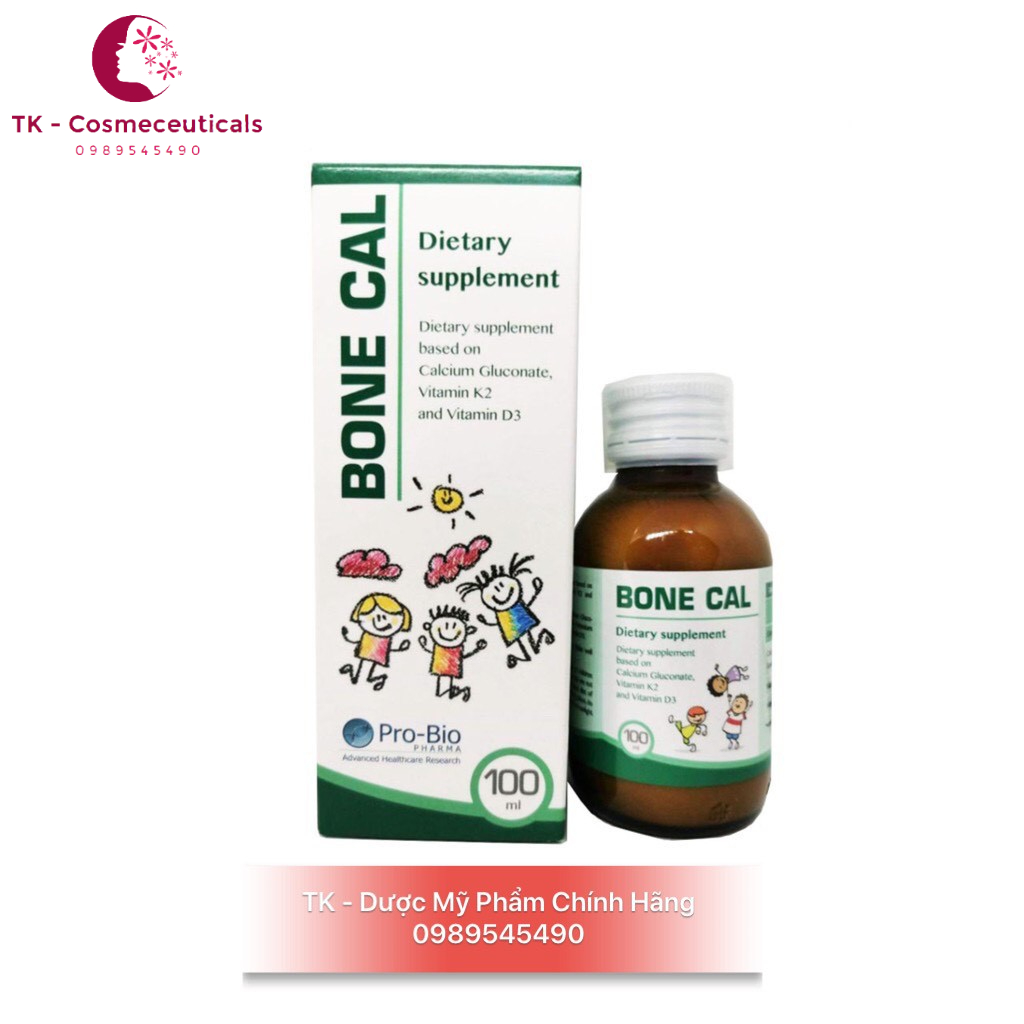 (QUÀ TẶNG) BONE CAL Bổ Sung Canxi Vitamin D3 và K2 Giúp Phát Triển Chiều Cao Tối Ưu - 100ml