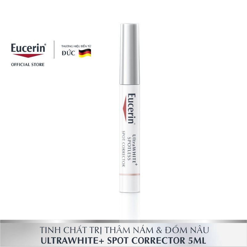 Combo Eucerin tinh chất giúp giảm thâm nám Ultrawwhite+ Spotless Corrector 5ml &amp; sữa rửa mặt làm sáng da 150g