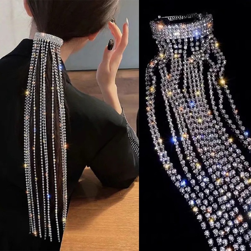 Kẹp tóc đính đá giả lấp lánh thời trang cho nữ