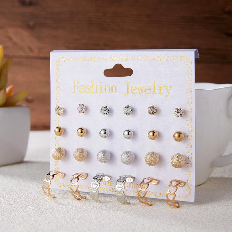 [WHOLESALE]Bộ 24 Khuyên Tai Nữ Trang Tạo Hình Độc Đáo