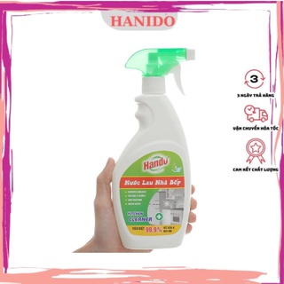 Nước lau nhà bếp làm sạch nhanh vết bẩn do dầu mỡ thức ăn Hando 500ml