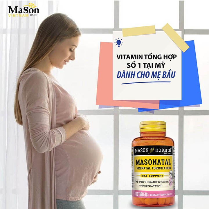 Mason Natural Masonatal Prenatal Formulation - Vitamin tổng hợp cho phụ nữ mang thai, cho con bú