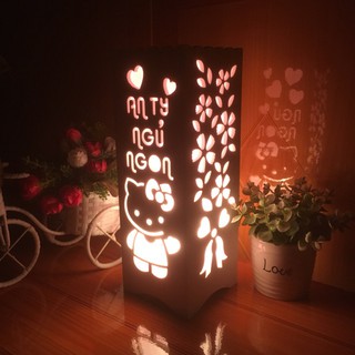 Đèn handmade khắc chữ theo yêu cầu, quà tặng độc đáo, lãng mạng cho bạn trai, bạn gái