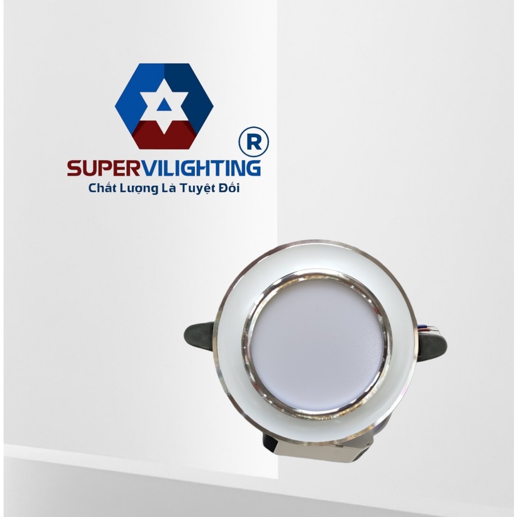 Âm trần đế đúc, SuperVilighting, MS ATD- 7w- 3M-P90 , Công suất 7w3m, đèn trần thạch cao, trang trí , Bảo hành 24 tháng