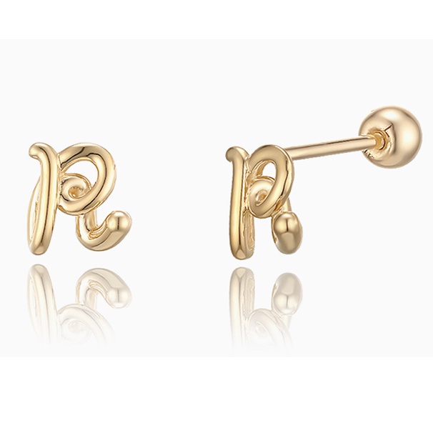 Bông tai bạc chữ cái theo yêu cầu Gix Jewel
