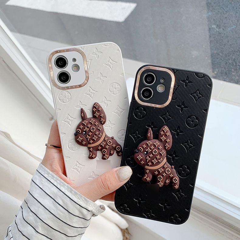 Ốp lưng iphone eo vì bulldog mạ viền camera 7plus 8plus X Xs max 11 11promax 12 12pro 12promax 13 13pro 13promax