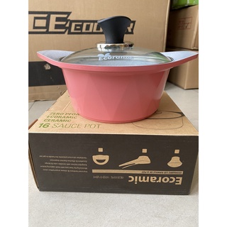 Nồi Đúc Vân Đá ECORAMIC HÀN QUỐC 16CM đáy ga