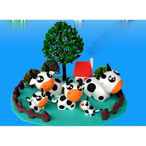 Bộ 12 Màu Đất Sét Nặn Tự Khô, Đắt Sét Nặn Hình Nguyên Liệu Tự Nhiên,Đồ Chơi An Toàn Cho Bé