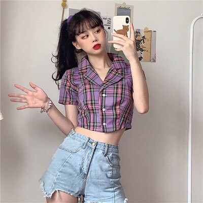 [VIDEO ẢNH THẬT] HOT TREND Áo kẻ cổ véc nhiều màu siêu xinh AKV73 | BigBuy360 - bigbuy360.vn