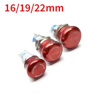 Nút kim loại dừng khẩn cấp 16mm 19mm 22mm