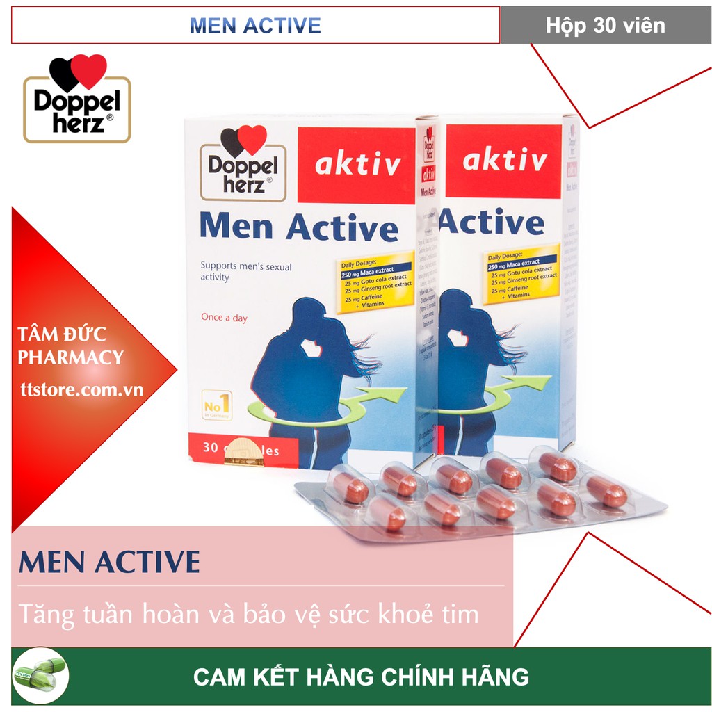 MEN ACTIVE [Hộp 30 viên] - Tăng cường sinh lực nam giới, khẳng định đẳng cấp quý ông [aktiv / doppel herz]