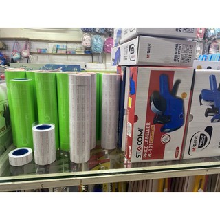Combo 10 cuộn tem giá lắp cho máy bắn giá (xanh,trắng,cam,vàng)