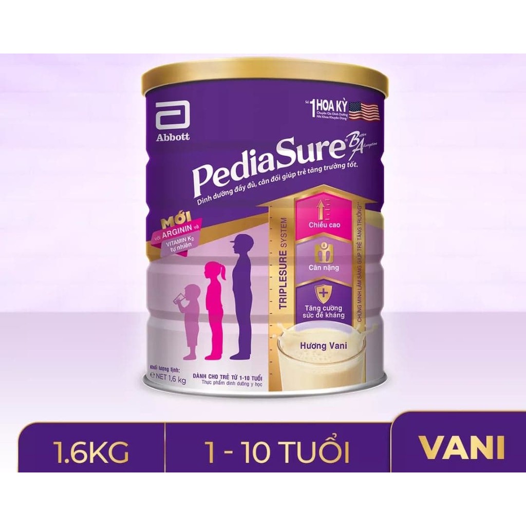 Hàng Có Sẵn, Giao Nhanh - Sữa Bột Pediasure 1.6kg. Date 12.2022