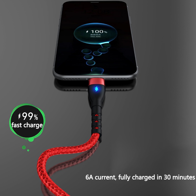 Dây Cáp Sạc Nhanh Micro Usb/Type c 6A 66W Chất Lượng Cao