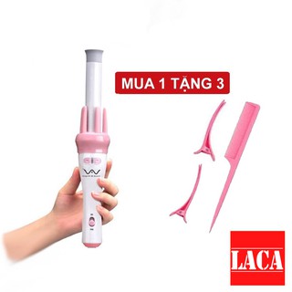 Máy làm tóc uốn xoăn xoay tự động 360 VIVID & VOGUE Hàn Quốc, Tặng lược và 2 kẹp