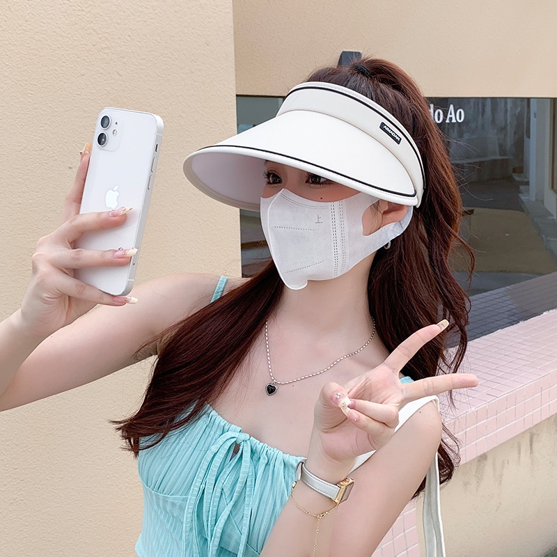 Mũ Lưỡi Trai Nửa Đầu Chống Nắng Chống Tia Cực Tím Thời Trang Mùa Hè Phong Cách Hàn Quốc Cho Nữ