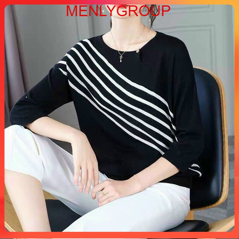 🌺ÁO LEN PHỐI SỌC XÉO