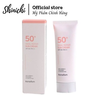 [FREESHIP] Kem Chống Nắng Karadium nâng Tone da Snail Repair Sun Cream SPF 50+  [Auth] (Shinichi_Cosmetic117)