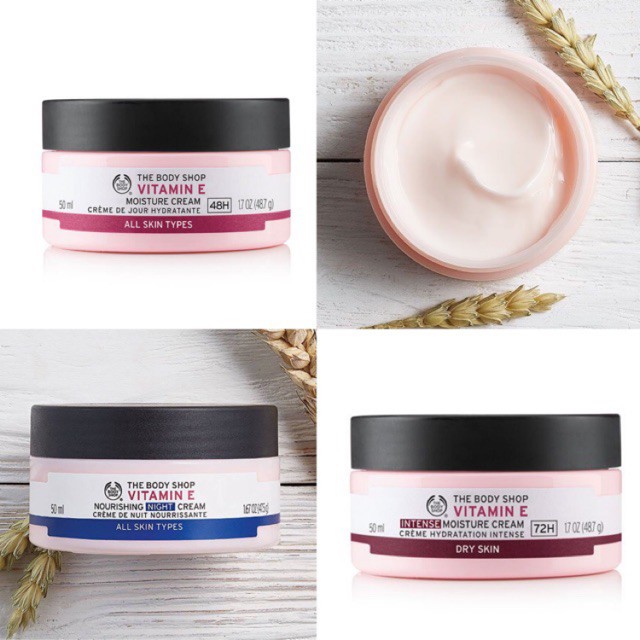 Kem dưỡng ẩm chống lão hoá Vitamin E Moisture The Body Shop