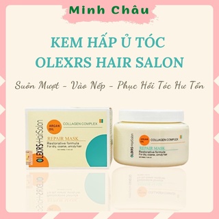 Ủ Tóc Minhchaustore Kem Ủ Tóc Olexrs Hairsalon Argan Oil Collagen Complex 500ML Phục Hồi Tóc Hư Tổn