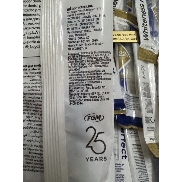 Tẩy trắng răng tại nhà whiteness perfect của Brazil 22% có mặt trên 70 quốc gia