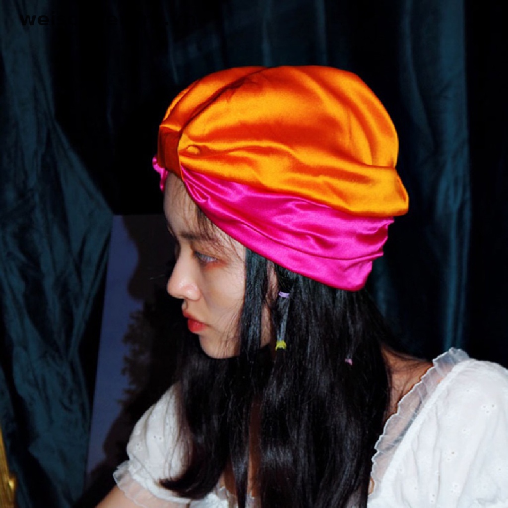 Mũ Trùm Đầu Bằng Lụa Co Giãn Chăm Sóc Tóc Khi Ngủ Cho Nữ