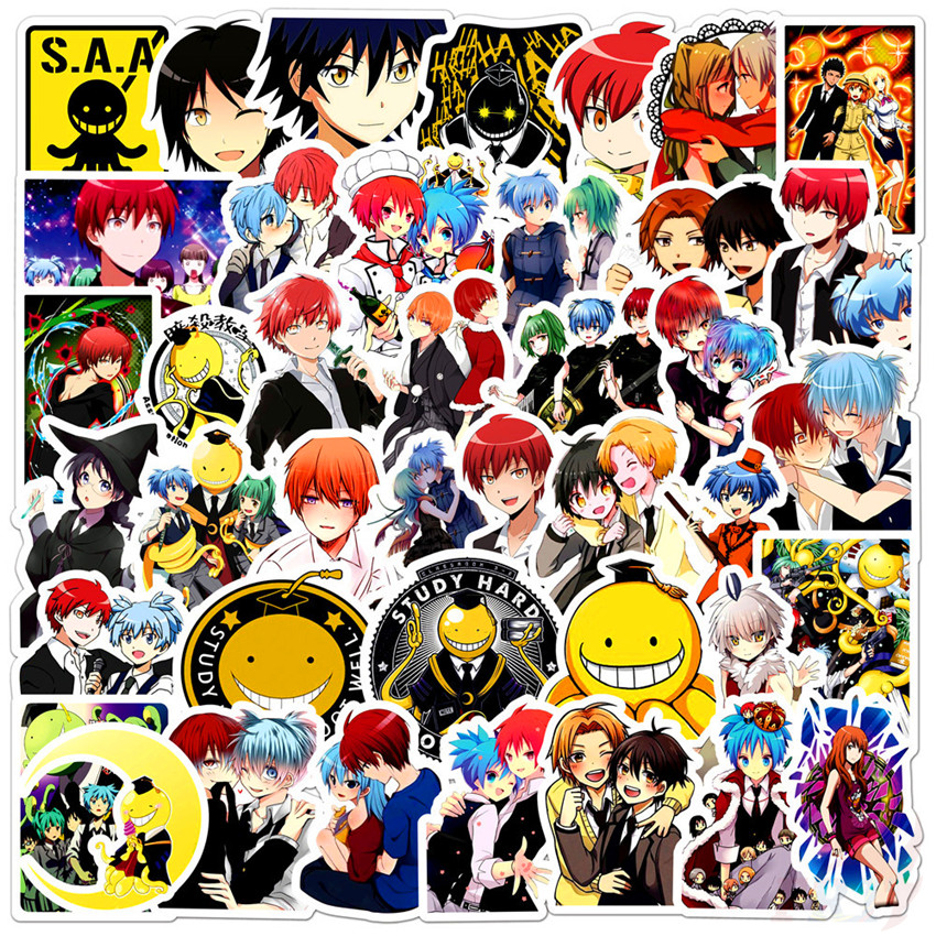 ❉ Assassination Classroom - Series 03 Anime Korosensei Shiota Nagisa Stickers ❉ 50Pcs/Set DIY Fashion Mixed Waterproof Doodle Decals Stickers