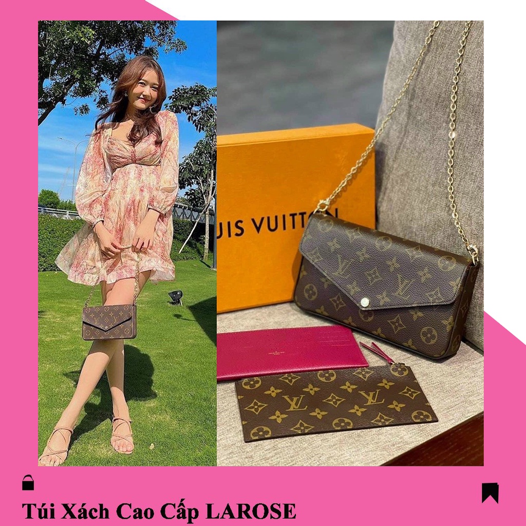 SET Túi kèm 2 Ví Nữ cao cấp thời trang đeo chéo L01057 LAROSE