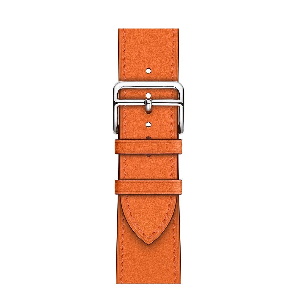 Dây đeo bằng da in logo Hermes cho đồng hồ thông minh Apple watch 6 5/4/3 SE