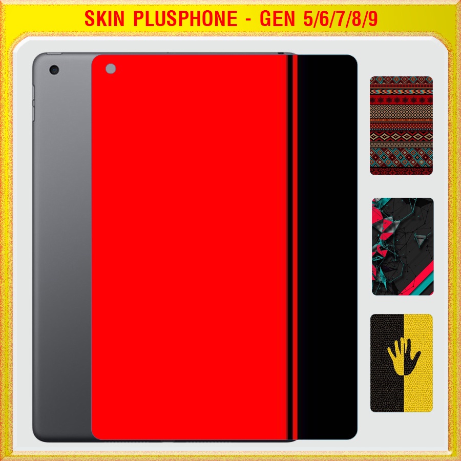 Dán Skin cho mặt sau iPad Gen 5, Gen 6 9.7 inch, Gen 7, Gen 8, Gen 9 10.2 inch in phối màu
