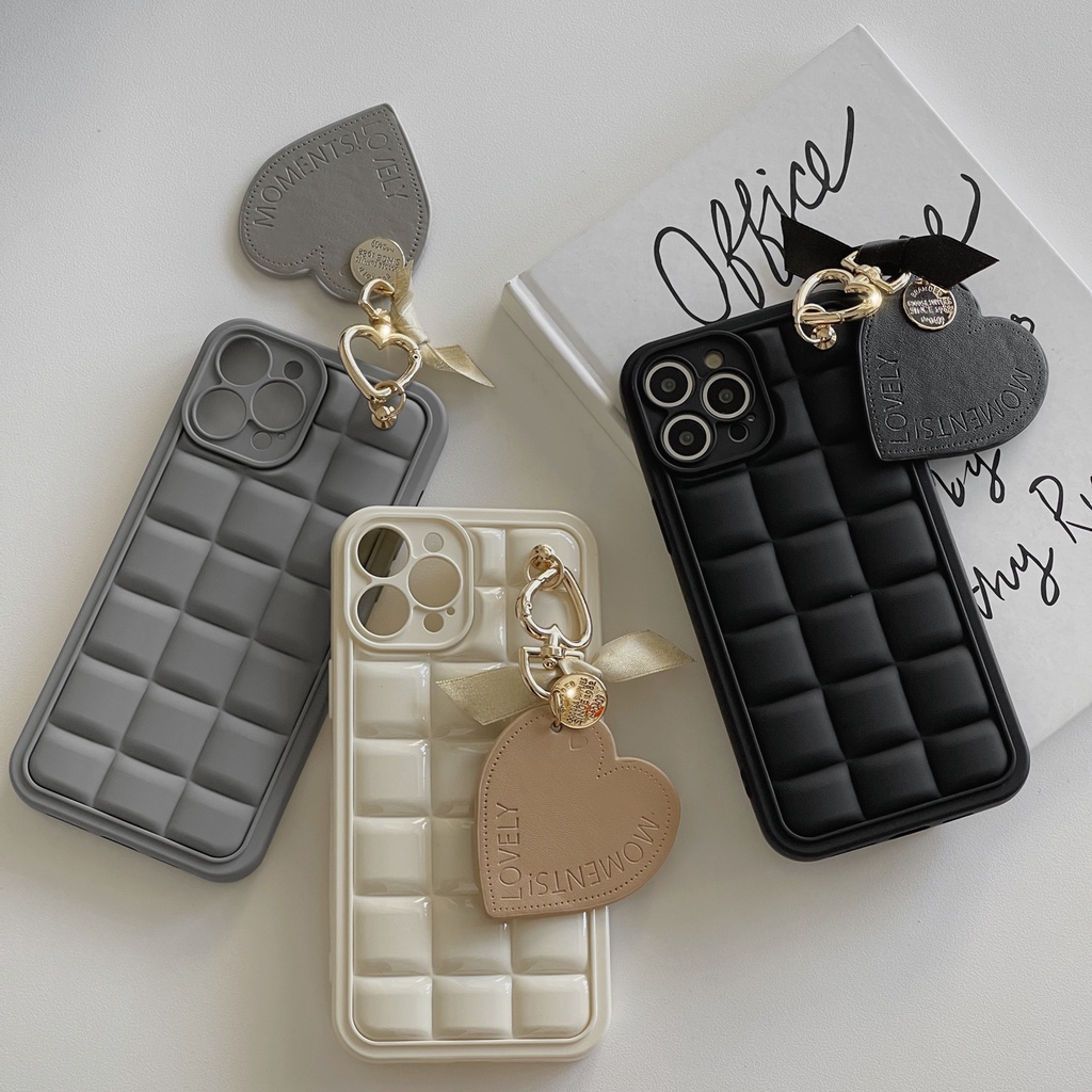 Ốp Điện Thoại Da Mềm Họa Tiết Trái Tim Xinh Xắn Cho Iphone 14proamx 12 pro max 11 pro max xs max xr x 13proamx plus