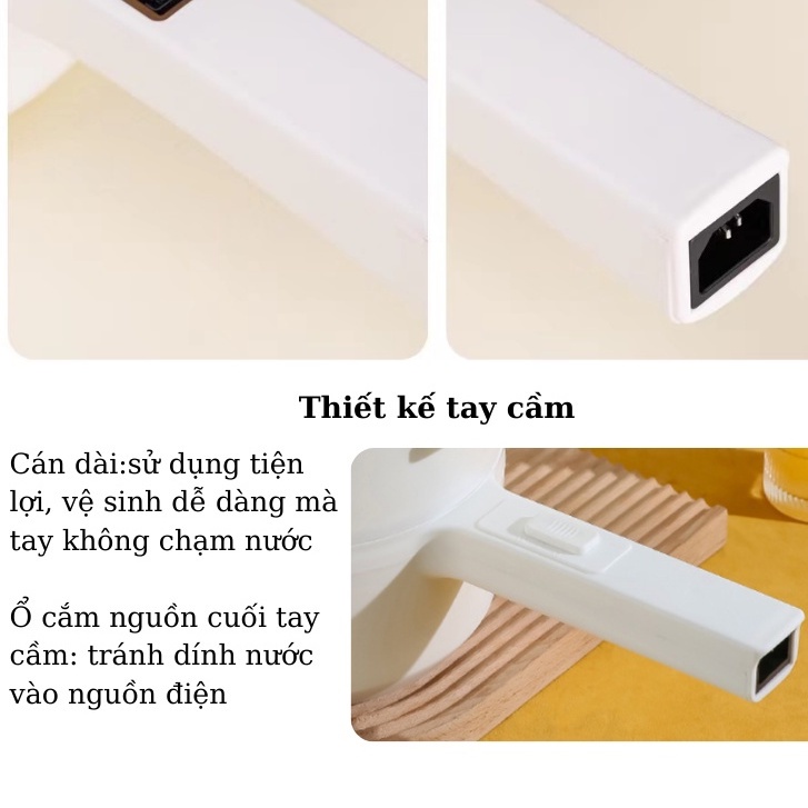 Nồi Lẩu Điện Mini Đa Chức Năng Hầm Hấp Nấu Lẩu Chiên Rán Chống Dính dung tích 1.6 lít chống dính hiệu quả-bảo hàng 1 năm