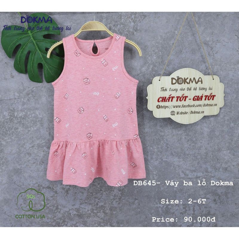 Váy ba lỗ cotton bé gái Dokma DB645 (2-6Y)