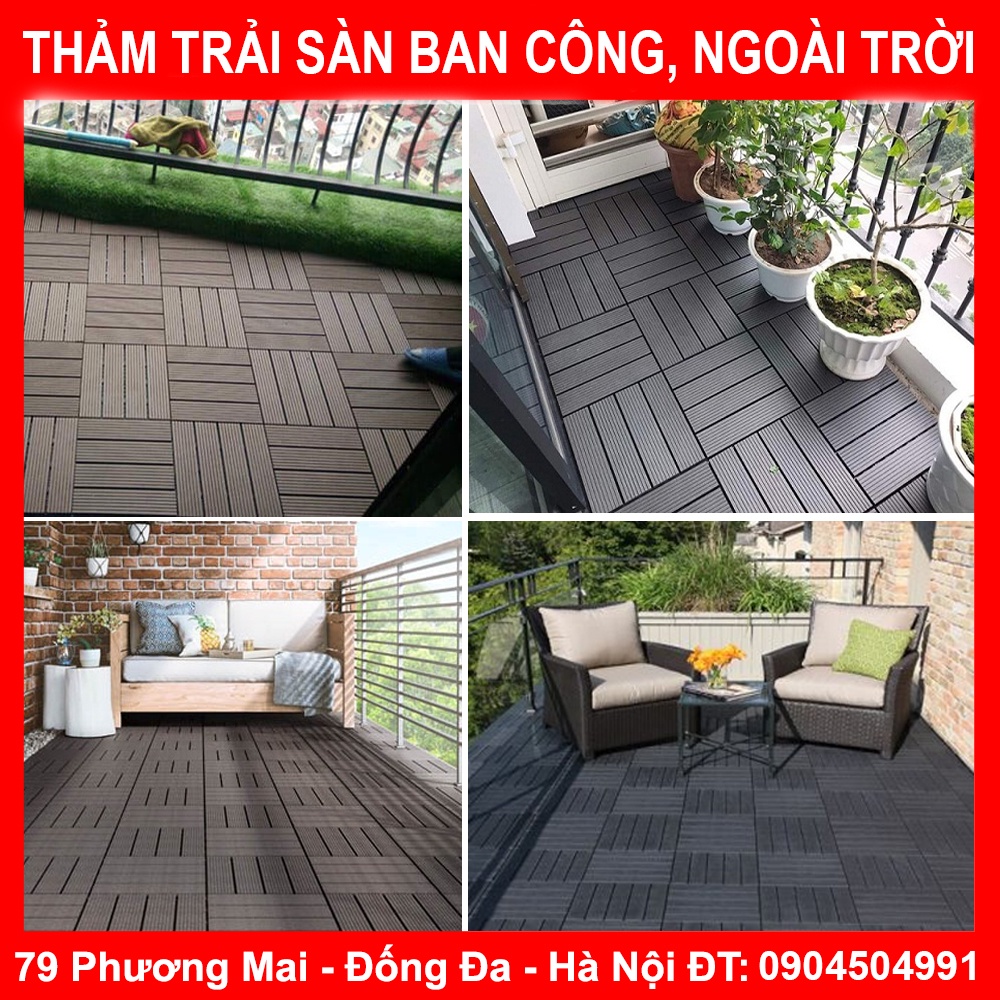 Vỉ Nhựa Lót Sàn Ban Công, Nhà, Nhà Tắm, Hồ Bơi, Sân Vườn, Ngoài Trời Siêu Bền KT 30x30cm