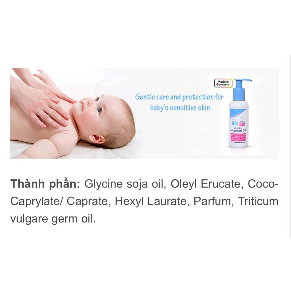 TINH DẦU MASSAGE TRẺ EM SEBAMED pH5.5 - ĐỨC -150ML