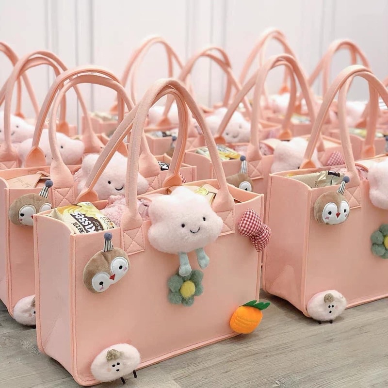 Túi tote hình gấu hàng QC xinh xắn